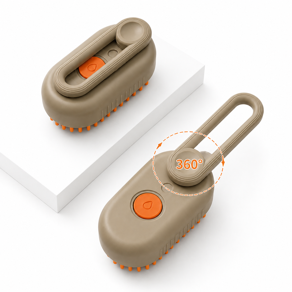 PetVio 3-in-1 Fellpflegebürste mit Sprühfunktion für Hunde & Katzen